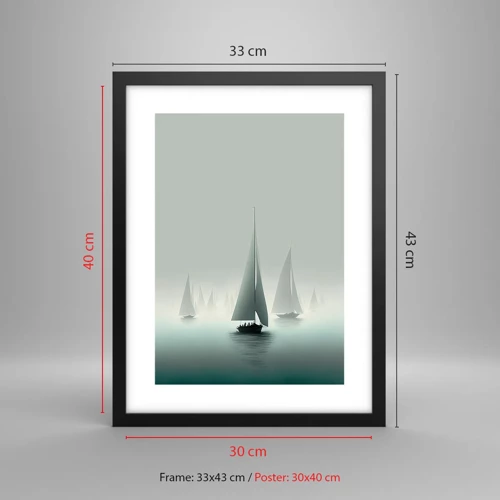 Poster in cornice nera - Fatte di nebbia - 30x40 cm