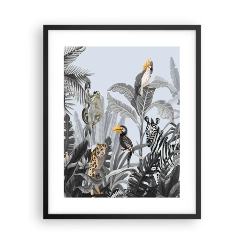 Poster in cornice nera - Favola africana - 40x50 cm