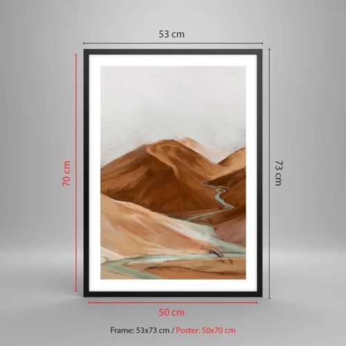 Poster in cornice nera - Fino alla fonte - 50x70 cm