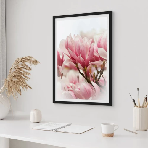 Poster in cornice nera - Fiori di primavera - 50x70 cm