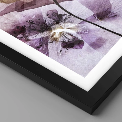 Poster in cornice nera - Fiori trasparenti - 50x70 cm