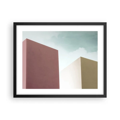 Poster in cornice nera - Geometria di un'estate assolata - 50x40 cm