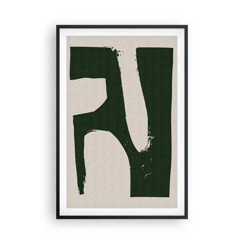 Poster in cornice nera - Golfi di bianco - 61x91 cm