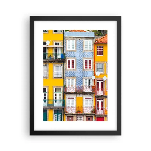 Poster in cornice nera - I colori della città vecchia - 30x40 cm