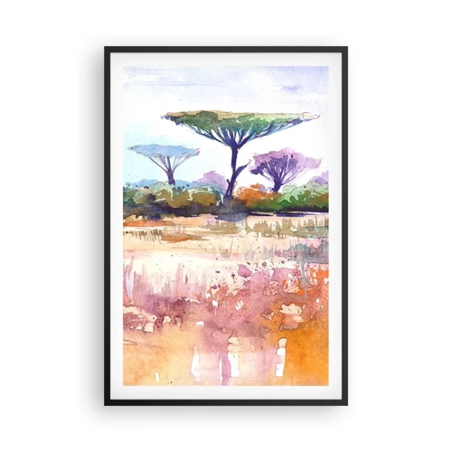 Poster in cornice nera - I colori della savana - 61x91 cm