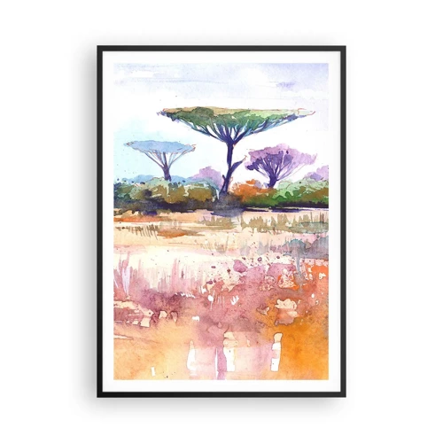 Poster in cornice nera - I colori della savana - 70x100 cm