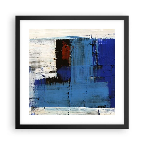 Poster in cornice nera - I segreti del blu - 40x40 cm