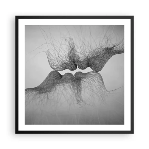 Poster in cornice nera - Il bacio del vento - 60x60 cm