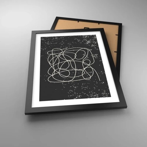 Poster in cornice nera - Il caos dei pensieri - 30x40 cm