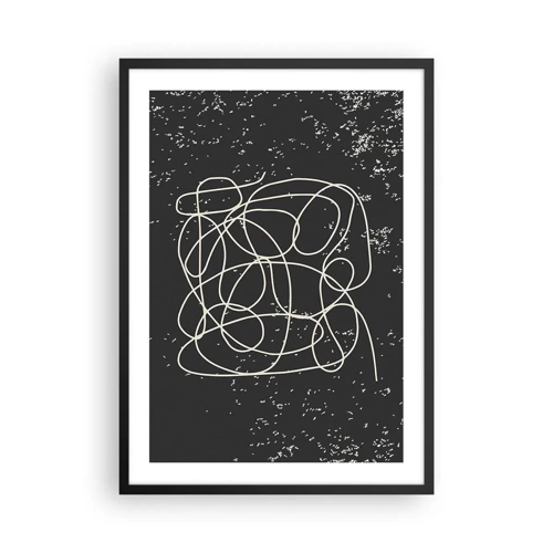 Poster in cornice nera - Il caos dei pensieri - 50x70 cm