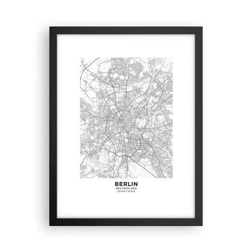 Poster in cornice nera - Il fiore di Berlino - 30x40 cm