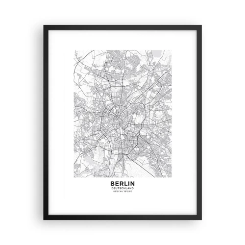 Poster in cornice nera - Il fiore di Berlino - 40x50 cm