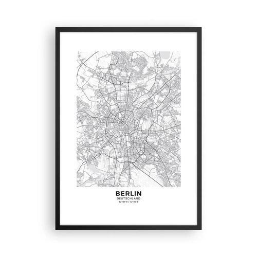 Poster in cornice nera - Il fiore di Berlino - 50x70 cm