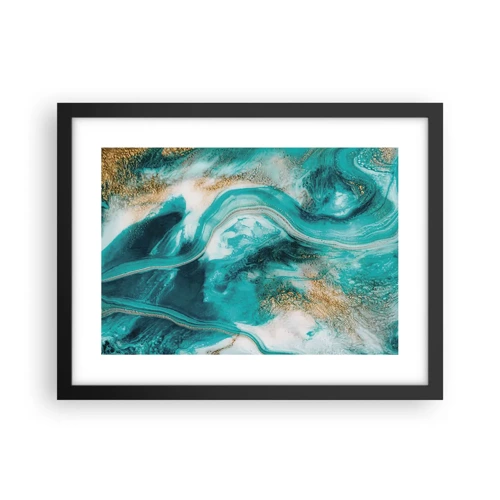 Poster in cornice nera - Il fiume d'oro - 40x30 cm