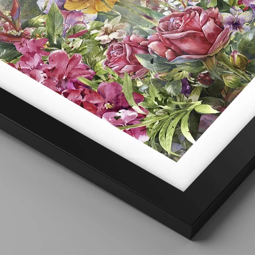 Poster in cornice nera - Il giardino impazzito - 70x100 cm