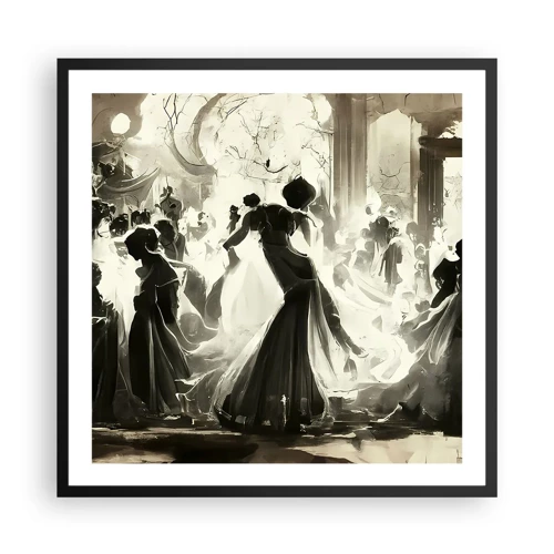 Poster in cornice nera - Il gran ballo in maschera - 60x60 cm