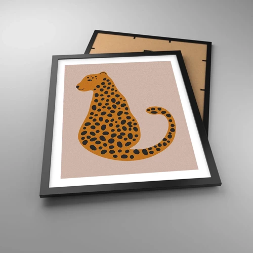 Poster in cornice nera - Il leopardo è un motivo di moda - 40x50 cm