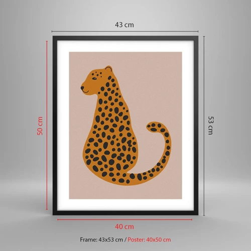 Poster in cornice nera - Il leopardo è un motivo di moda - 40x50 cm