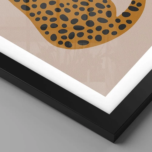 Poster in cornice nera - Il leopardo è un motivo di moda - 40x50 cm