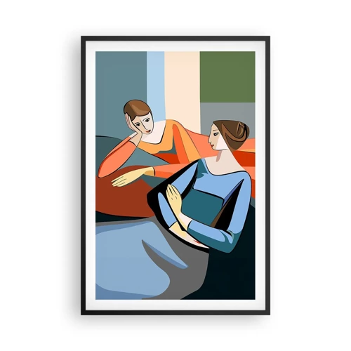 Poster in cornice nera - Il momento delle confidenze - 61x91 cm