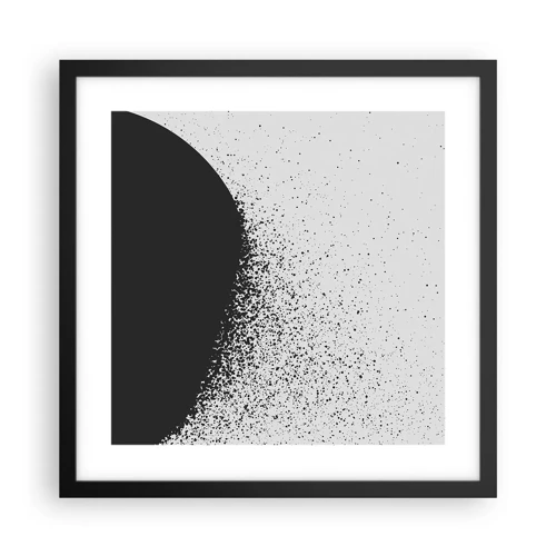 Poster in cornice nera - Il movimento delle particelle - 40x40 cm