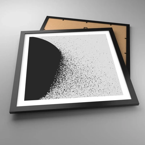 Poster in cornice nera - Il movimento delle particelle - 40x40 cm