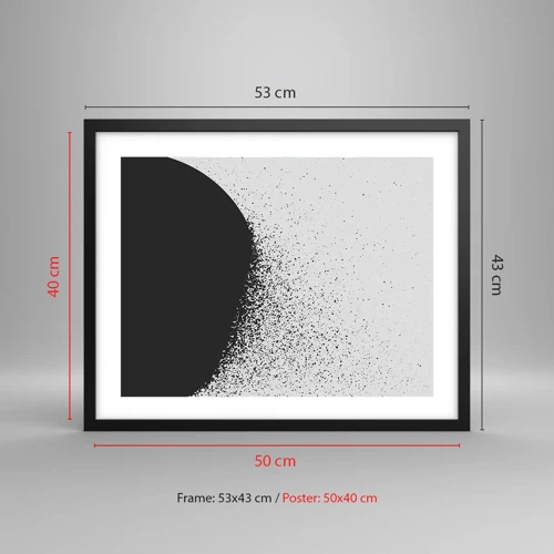 Poster in cornice nera - Il movimento delle particelle - 50x40 cm