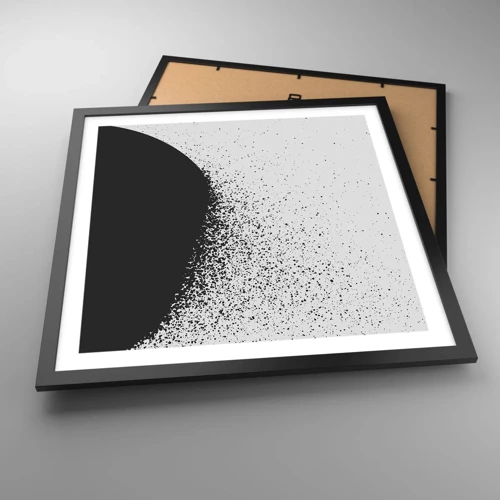Poster in cornice nera - Il movimento delle particelle - 50x50 cm