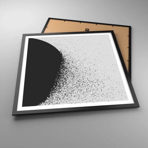 Poster in cornice nera - Il movimento delle particelle - 60x60 cm