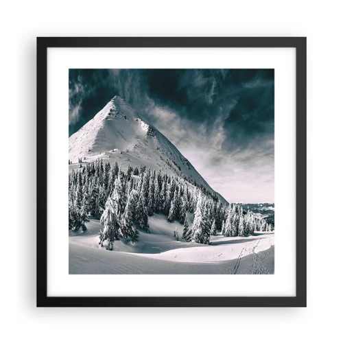 Poster in cornice nera - Il paese della neve e del ghiaccio - 40x40 cm