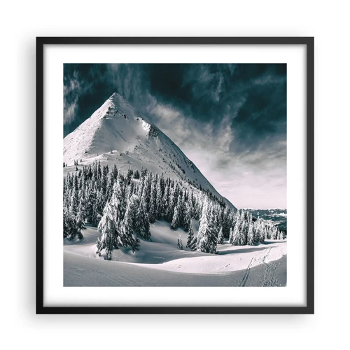 Poster in cornice nera - Il paese della neve e del ghiaccio - 50x50 cm