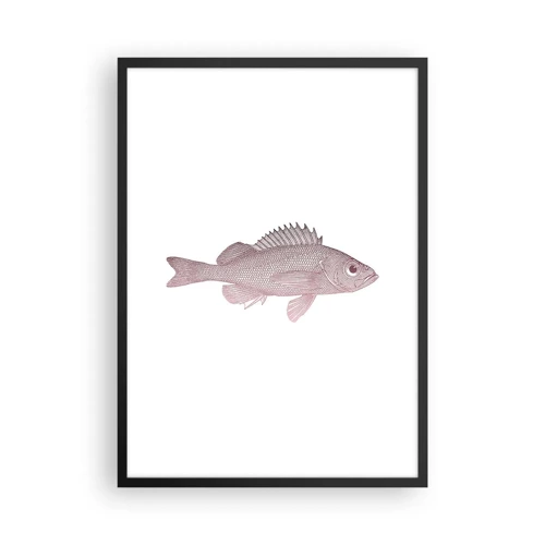 Poster in cornice nera - Il pesce dagli occhi enormi - 50x70 cm