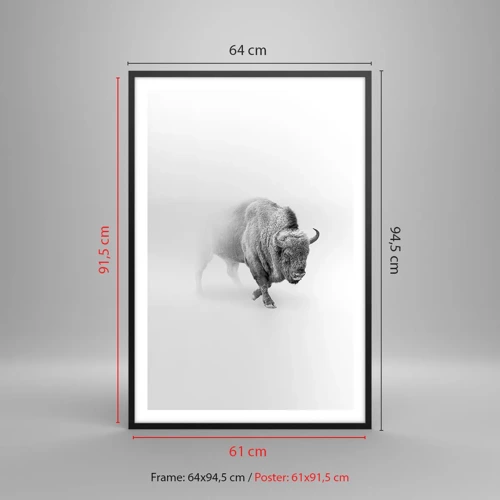 Poster in cornice nera - Il re della prateria - 61x91 cm