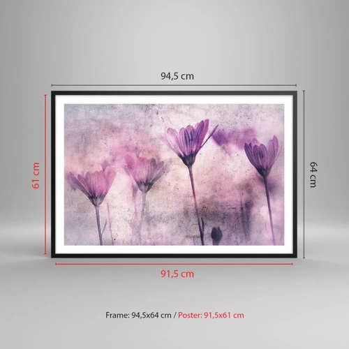 Poster in cornice nera - Il sogno dei fiori - 91x61 cm