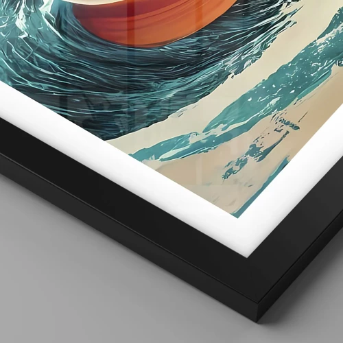 Poster in cornice nera - Il sogno del surfista - 40x50 cm