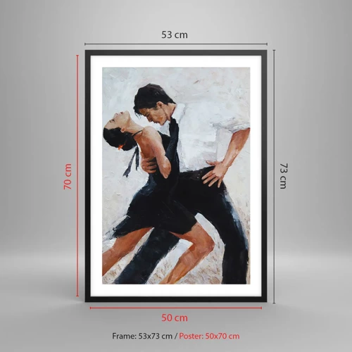 Poster in cornice nera - Il tango dei miei sogni - 50x70 cm