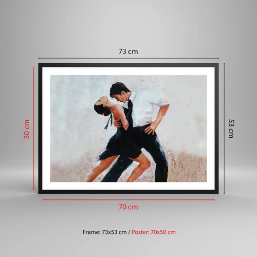 Poster in cornice nera - Il tango dei miei sogni - 70x50 cm