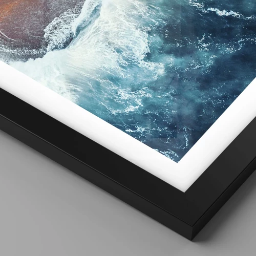 Poster in cornice nera - Il tocco dell'oceano - 70x50 cm