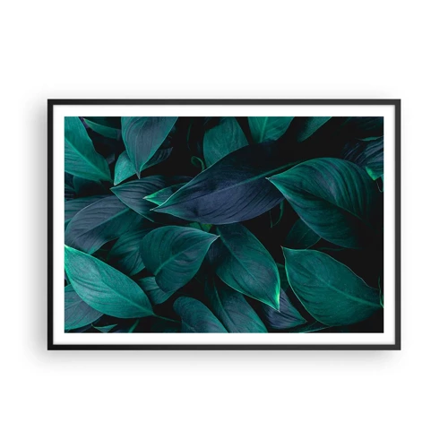 Poster in cornice nera - Il verde puro - 100x70 cm