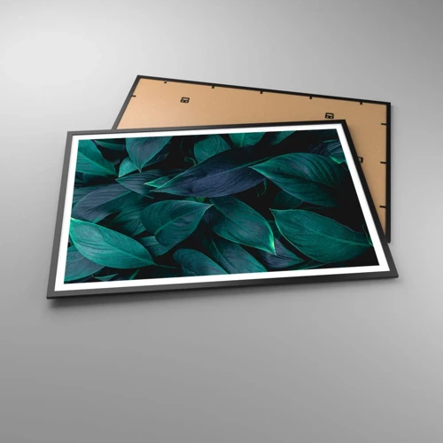 Poster in cornice nera - Il verde puro - 100x70 cm