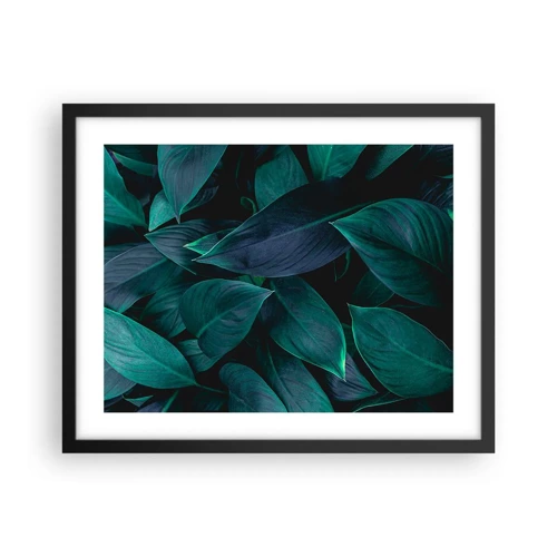 Poster in cornice nera - Il verde puro - 50x40 cm