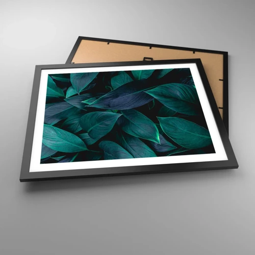 Poster in cornice nera - Il verde puro - 50x40 cm