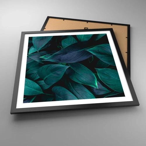 Poster in cornice nera - Il verde puro - 50x50 cm