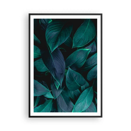 Poster in cornice nera - Il verde puro - 70x100 cm