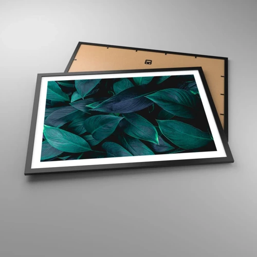 Poster in cornice nera - Il verde puro - 70x50 cm