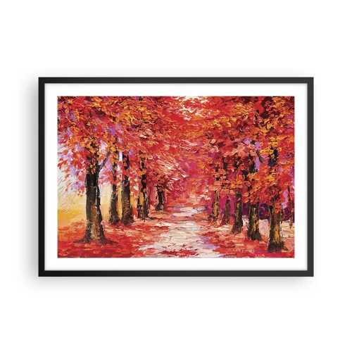 Poster in cornice nera - Impressione d'autunno - 70x50 cm