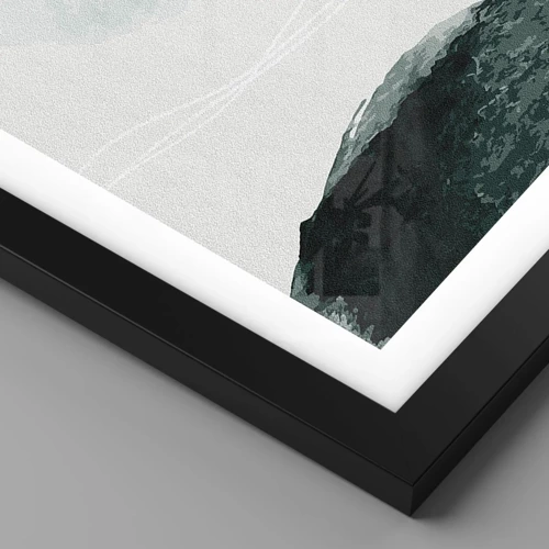 Poster in cornice nera - Incontro con la nebbia - 40x30 cm