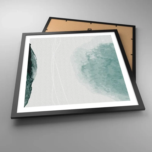 Poster in cornice nera - Incontro con la nebbia - 50x50 cm