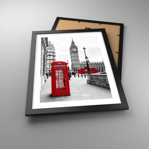 Poster in cornice nera - Indubbiamente Londra - 30x40 cm