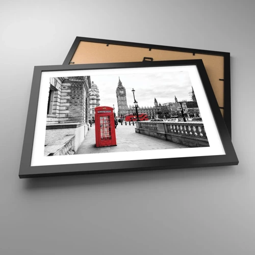 Poster in cornice nera - Indubbiamente Londra - 40x30 cm